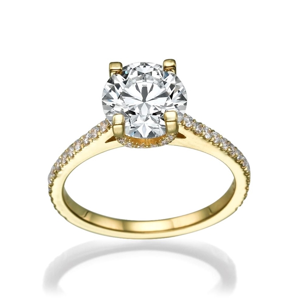 Picture of 1.18 Total Carat Halo Engagement Round Diamond Ring