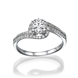 Picture of 0.82 Total Carat Halo Engagement Round Diamond Ring