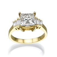 Picture of 2.38 Total Carat Designer Engagement Princess Diamond Ring