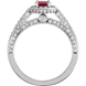 Picture of 0.63 Total Carat Halo Engagement Round Diamond Ring