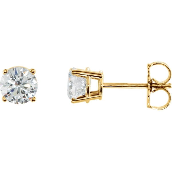 Picture of 1.00 Total Carat Stud Round Diamond Earrings