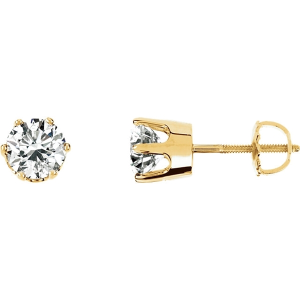 Picture of 2.00 Total Carat Stud Round Diamond Earrings