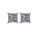 Picture of 2.00 Total Carat Stud Princess Diamond Earrings