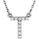 Picture of 0.10 Total Carat Letter Round Diamond Necklace