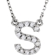 Picture of 0.17 Total Carat Letter Round Diamond Necklace