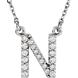 Picture of 0.17 Total Carat Letter Round Diamond Necklace