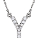 Picture of 0.10 Total Carat Letter Round Diamond Necklace