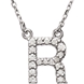 Picture of 0.17 Total Carat Letter Round Diamond Necklace