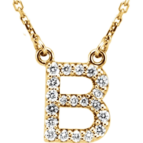 Picture of 0.17 Total Carat Letter Round Diamond Necklace