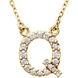 Picture of 0.17 Total Carat Letter Round Diamond Necklace