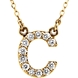 Picture of 0.17 Total Carat Letter Round Diamond Necklace