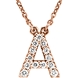 Picture of 0.17 Total Carat Letter Round Diamond Necklace