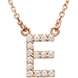 Picture of 0.17 Total Carat Letter Round Diamond Necklace