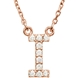 Picture of 0.10 Total Carat Letter Round Diamond Necklace