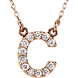 Picture of 0.17 Total Carat Letter Round Diamond Necklace