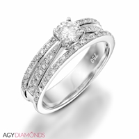 Picture of 0.80 Total Carat Classic Engagement Round Diamond Ring