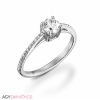 Picture of 0.98 Total Carat Classic Engagement Round Diamond Ring