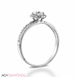 Picture of 0.98 Total Carat Halo Engagement Round Diamond Ring