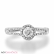 Picture of 0.98 Total Carat Halo Engagement Round Diamond Ring