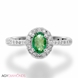 Picture of 0.55 Total Carat Halo Engagement Round Diamond Ring