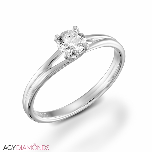 Picture of 0.30 Total Carat Solitaire Engagement Round Diamond Ring