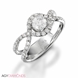 Picture of 1.00 Total Carat Halo Engagement Round Diamond Ring