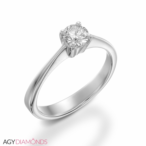 Picture of 0.40 Total Carat Solitaire Engagement Round Diamond Ring