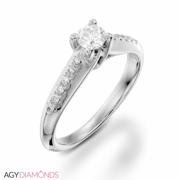 Picture of 0.42 Total Carat Classic Engagement Round Diamond Ring