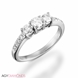 Picture of 0.62 Total Carat Three Stone Engagement Round Diamond Ring