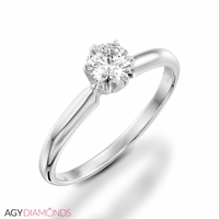 Picture of 0.30 Total Carat Solitaire Engagement Round Diamond Ring