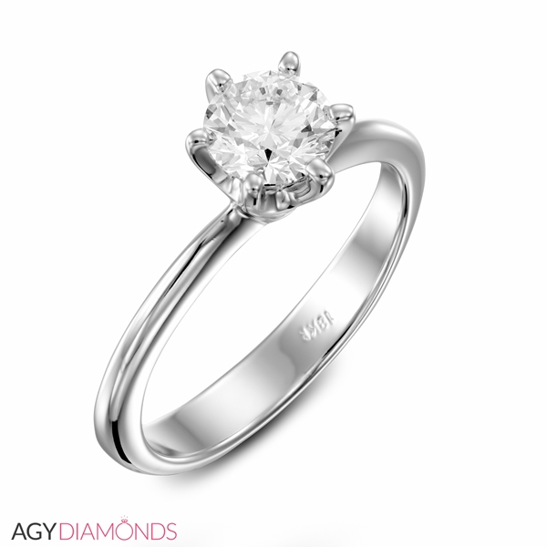 Picture of 0.70 Total Carat Solitaire Engagement Round Diamond Ring