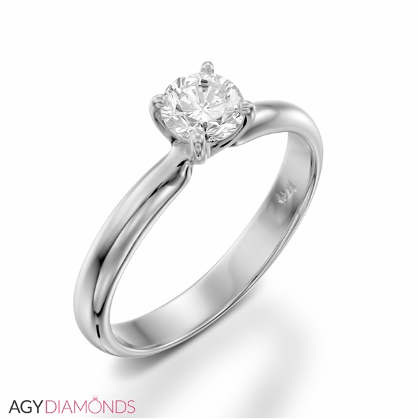 Picture of 0.70 Total Carat Solitaire Engagement Round Diamond Ring