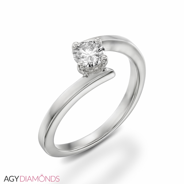 Picture of 0.30 Total Carat Solitaire Engagement Round Diamond Ring