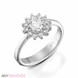 Picture of 0.54 Total Carat Halo Engagement Round Diamond Ring