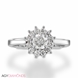 Picture of 0.64 Total Carat Halo Engagement Round Diamond Ring