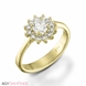 Picture of 0.54 Total Carat Halo Engagement Round Diamond Ring