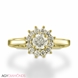 Picture of 0.54 Total Carat Halo Engagement Round Diamond Ring