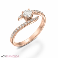 Picture of 0.64 Total Carat Designer Engagement Round Diamond Ring