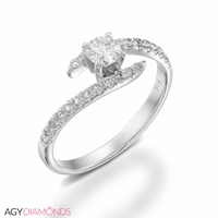 Picture of 0.64 Total Carat Designer Engagement Round Diamond Ring