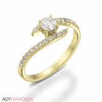 Picture of 1.24 Total Carat Designer Engagement Round Diamond Ring