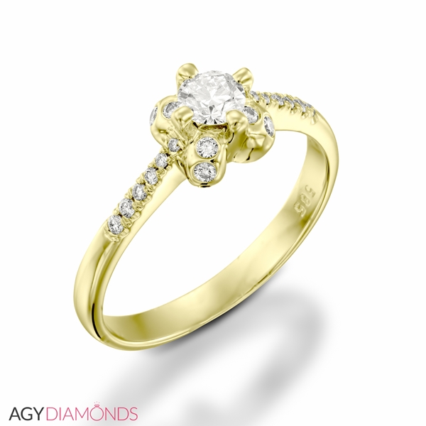 Picture of 0.43 Total Carat Classic Engagement Round Diamond Ring