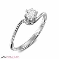 Picture of 0.30 Total Carat Solitaire Engagement Round Diamond Ring