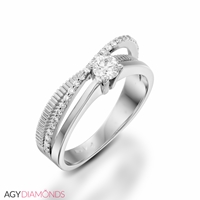 Picture of 0.37 Total Carat Classic Engagement Round Diamond Ring