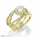 Picture of 1.21 Total Carat Floral Engagement Round Diamond Ring