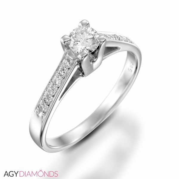 Picture of 0.47 Total Carat Classic Engagement Round Diamond Ring