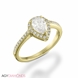 Picture of 0.92 Total Carat Halo Engagement Pear Diamond Ring