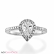 Picture of 0.82 Total Carat Halo Engagement Pear Diamond Ring