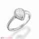 Picture of 1.12 Total Carat Halo Engagement Pear Diamond Ring