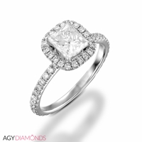 Picture of 1.30 Total Carat Classic Engagement Princess Diamond Ring