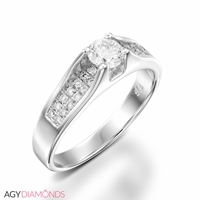 Picture of 0.58 Total Carat Designer Engagement Round Diamond Ring